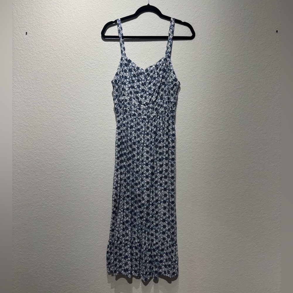 Aeropostale Blue and White Spaghetti Strap Sundress